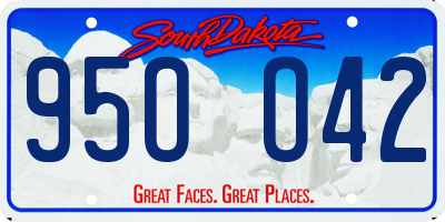 SD license plate 95OO42