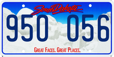 SD license plate 95OO56