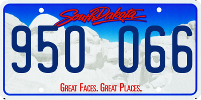 SD license plate 95OO66