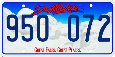 SD license plate 95OO72