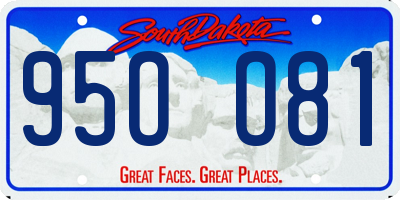 SD license plate 95OO81