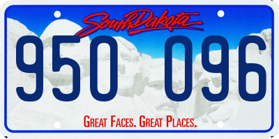 SD license plate 95OO96