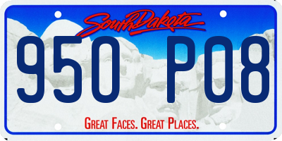 SD license plate 95OP08