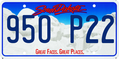 SD license plate 95OP22