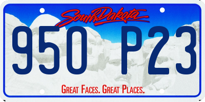 SD license plate 95OP23