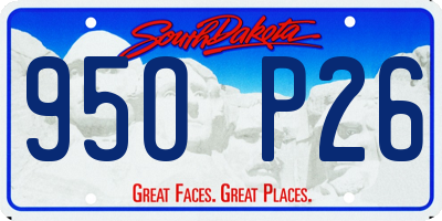 SD license plate 95OP26