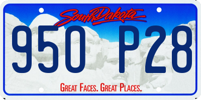 SD license plate 95OP28
