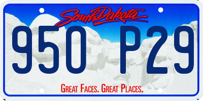 SD license plate 95OP29