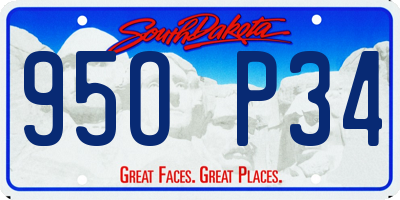 SD license plate 95OP34