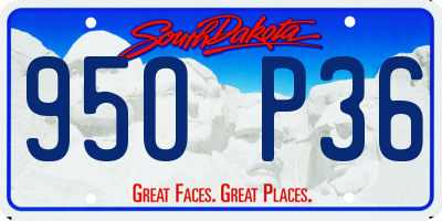 SD license plate 95OP36