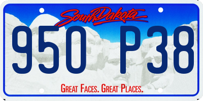 SD license plate 95OP38