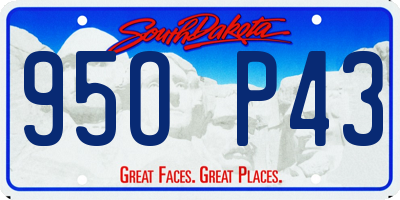 SD license plate 95OP43