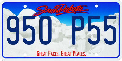 SD license plate 95OP55
