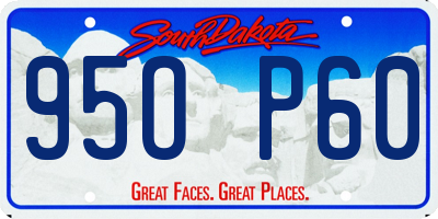 SD license plate 95OP60