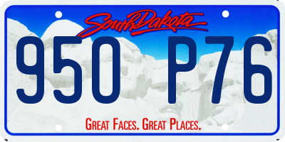 SD license plate 95OP76