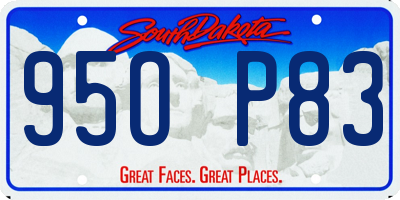 SD license plate 95OP83