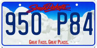 SD license plate 95OP84