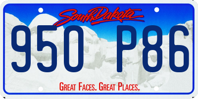 SD license plate 95OP86