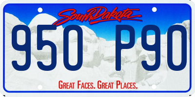 SD license plate 95OP90