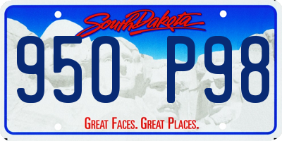 SD license plate 95OP98