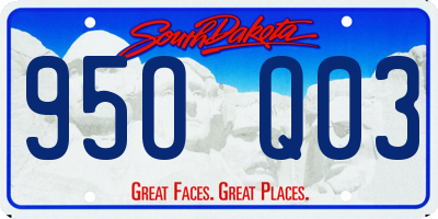 SD license plate 95OQ03