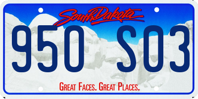SD license plate 95OS03