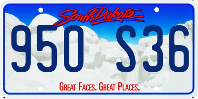 SD license plate 95OS36