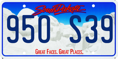 SD license plate 95OS39
