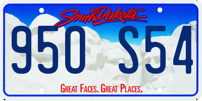 SD license plate 95OS54