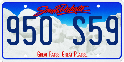 SD license plate 95OS59