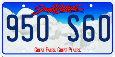 SD license plate 95OS60