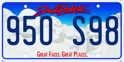 SD license plate 95OS98