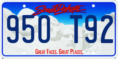 SD license plate 95OT92