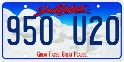 SD license plate 95OU20