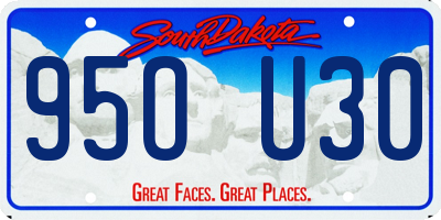 SD license plate 95OU30
