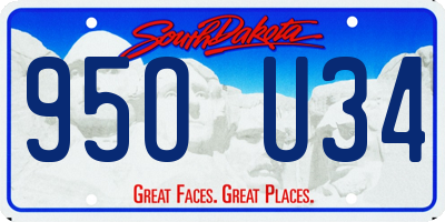 SD license plate 95OU34