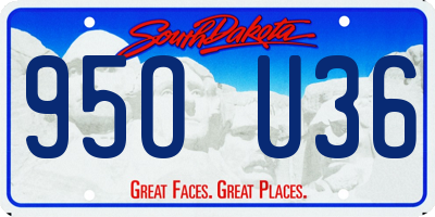 SD license plate 95OU36