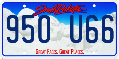 SD license plate 95OU66