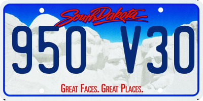 SD license plate 95OV30