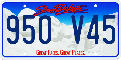 SD license plate 95OV45