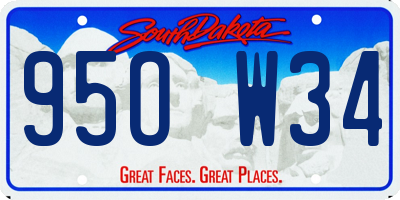 SD license plate 95OW34