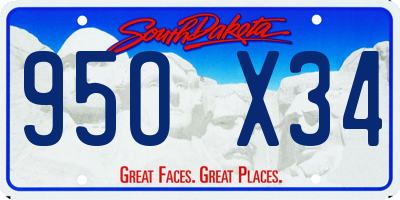 SD license plate 95OX34