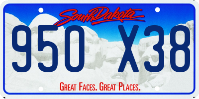 SD license plate 95OX38