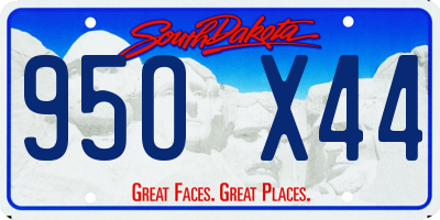 SD license plate 95OX44