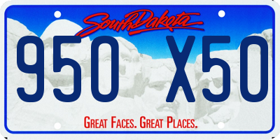 SD license plate 95OX50