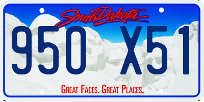 SD license plate 95OX51