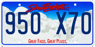 SD license plate 95OX70