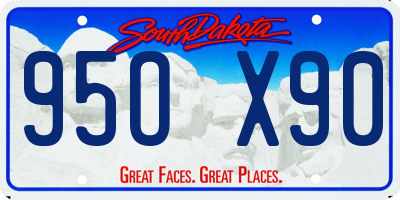 SD license plate 95OX90