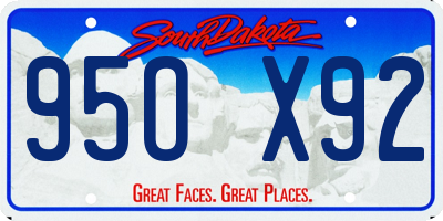 SD license plate 95OX92