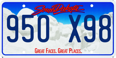 SD license plate 95OX98